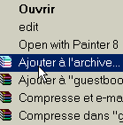 capture d'écran winrar